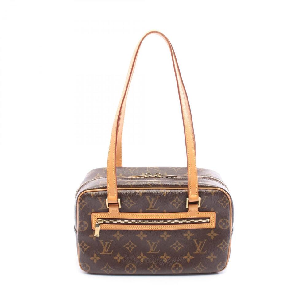 Louis Vuitton Cite Monogram Shoulder Bag Canvas Leather Brown